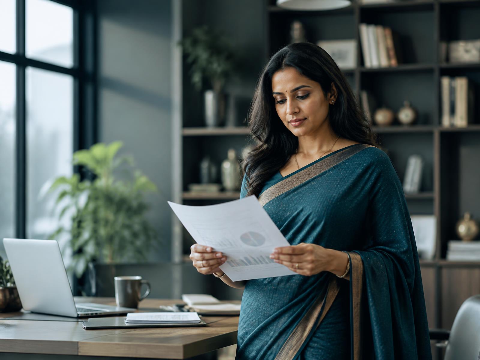 Business owner reviewing a clear monthly financial report